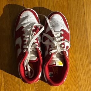 Nike Men’s Dunks in Red and White